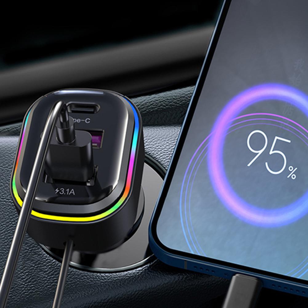 Car USB Chargers Multifunctional Phone Charge Device 66W+15W Quick Charge with 6 Charge Ports for 12 24V Car Truck Van