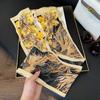 Long Silk Scarf Women's New Small Silk Scarf Printing Simulation Silk Tied Bag Streamer Explosion Sweet Little Scarf