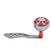 Fishing Reel Power Handle Aluminum Alloy Lightweight Ergonomic Baitcasting Reel Knob Handle Grip Red