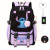 Campus-Style Cartoon Print Personalized Versatile Backpack, Student Casual Large-Capacity Backpack