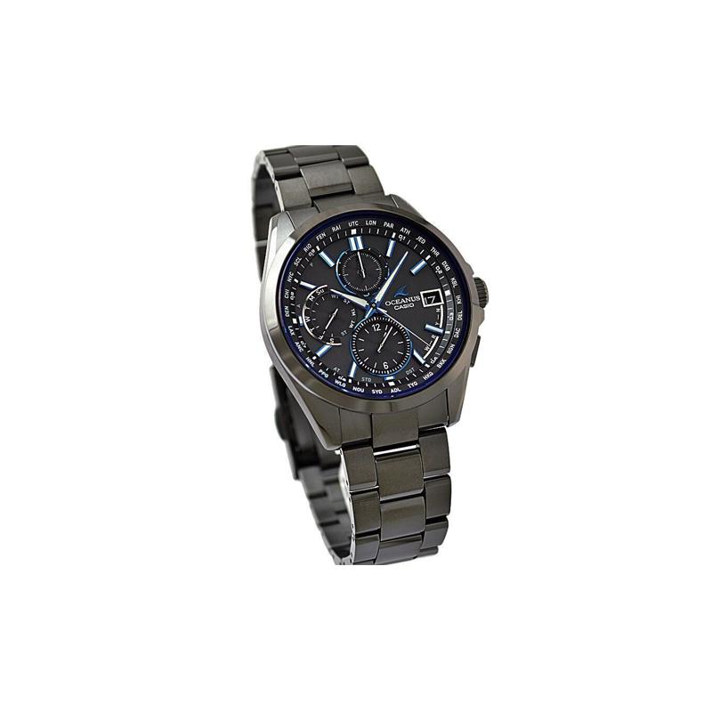 Casio Casual Business Waterproof Artificial Sapphire Three-hand Six-station Radio Wave Solar Quartz Movement Titanium Watch Strap OCW-T2600B-1AJF