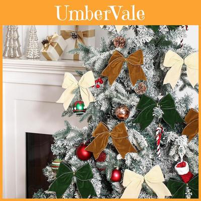 Christmas Diy Butterfly Bow Decorations For Holiday Tree And Wreath Decor Set Of 12