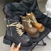 Chunky Platform Women Ankle Boots Designer Leather Shoes Winter 2024 Trend New Fashion Zip Snow Motorcycle Short Botas De Mujer