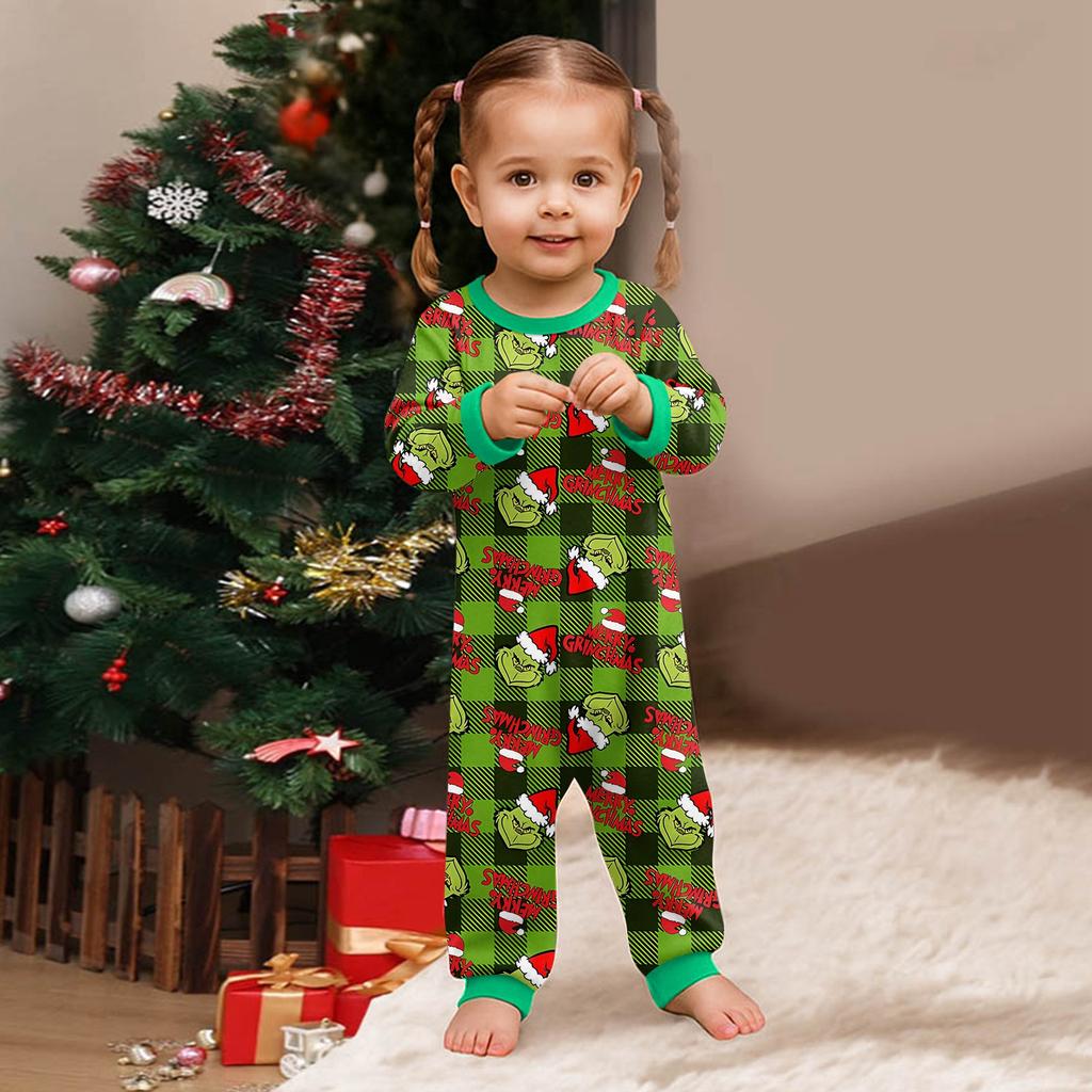 Cartoon Letters Print Family Matching Long Sleeved Parent-child Suit Home Clothes Suit Fall