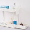 Bathroom Storage Rack with Hooks Pockets Drainage Double-layer Large Capacity And Pull-out Drawer Anti-skid