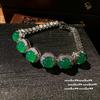 Brazilian Chalcedony Agate Gourd Necklace, New Chinese Style, The Same Style As The Power Power, Chalcedony Egg Surface Zircon Bracelet.