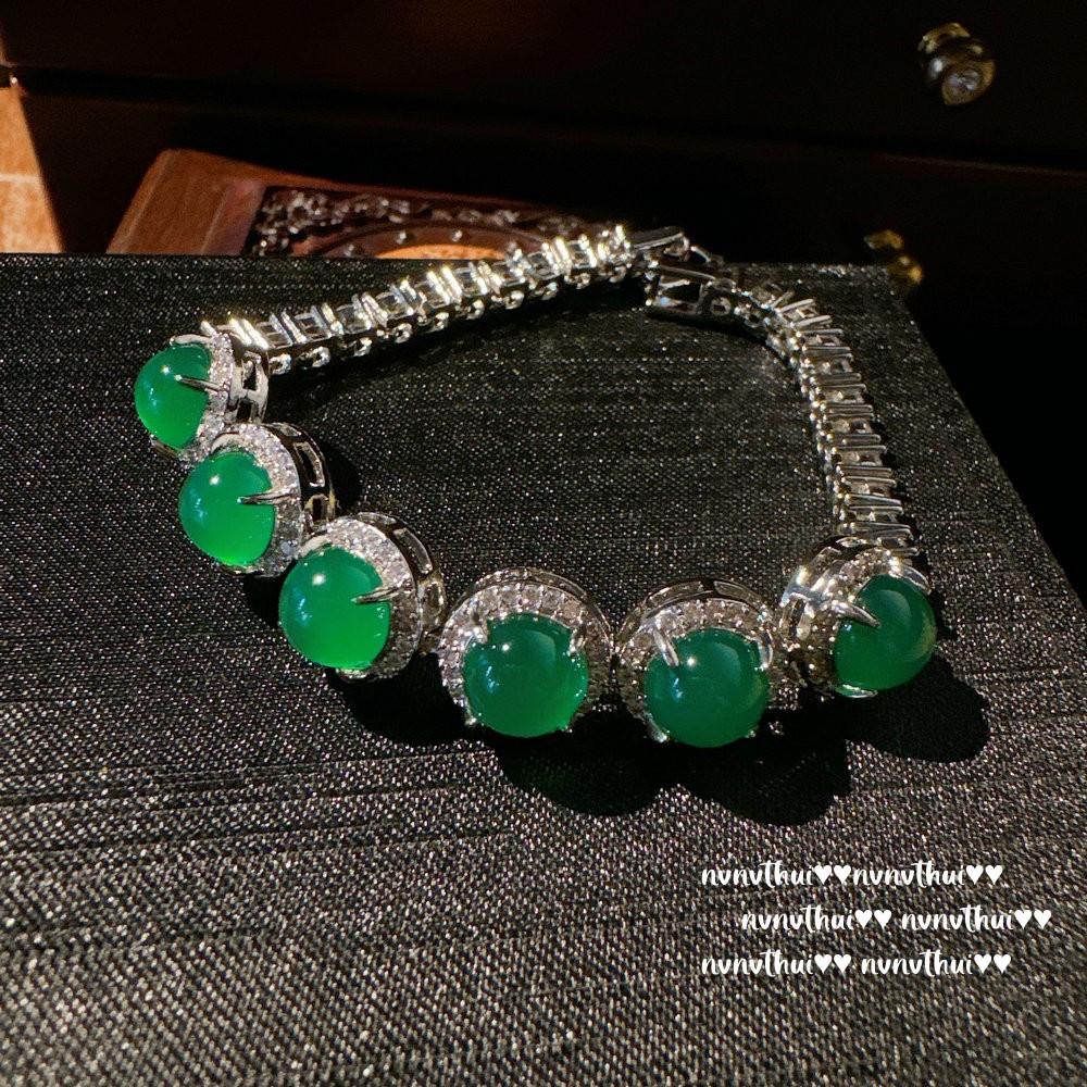 Brazilian Chalcedony Agate Gourd Necklace, New Chinese Style, The Same Style As The Power Power, Chalcedony Egg Surface Zircon Bracelet.