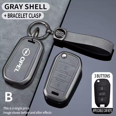 Zine Alloy Car Remote Key Case Cover Protection Holder For Mokka Corsa Astra Combo Grandland Insignia Frontera Accessories
