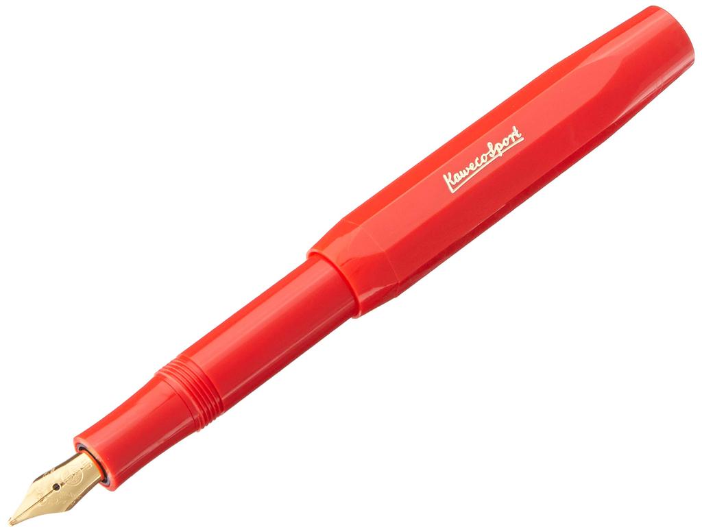 Kaweco Classic Sport Fountain BB Officially Imported Pen, Extra-Bold Nib, Red, 10001149,