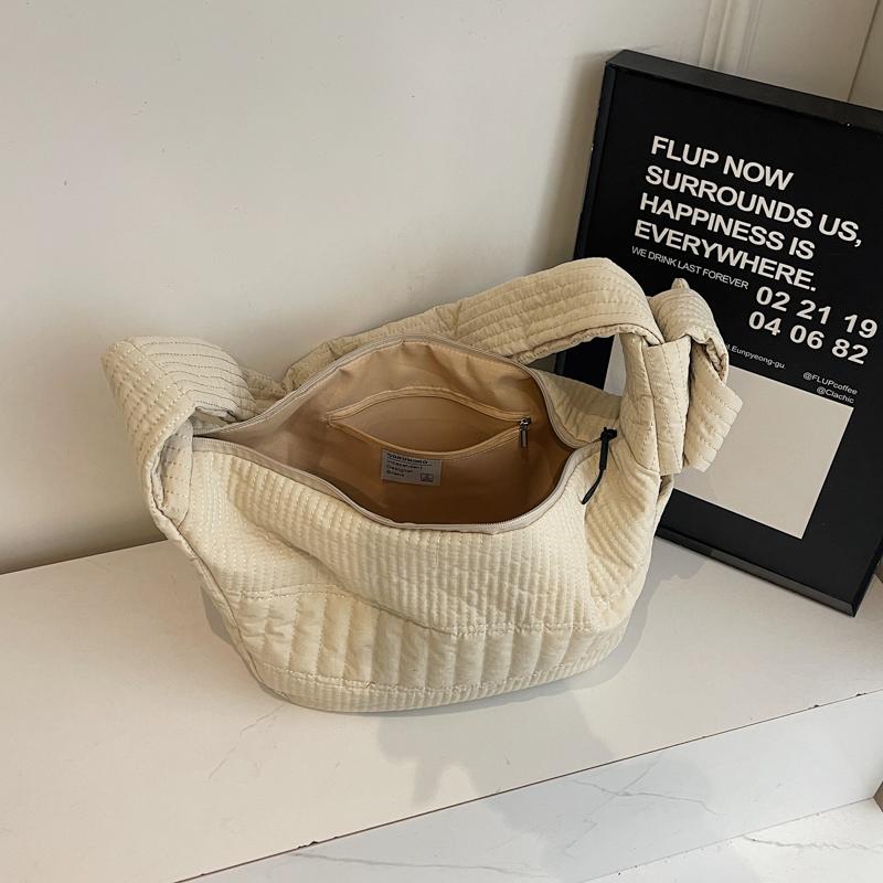 Pleated Hobo Bag Women's Large Capacity Lightweight Commuter Shoulder Bag Crossbody Bag
