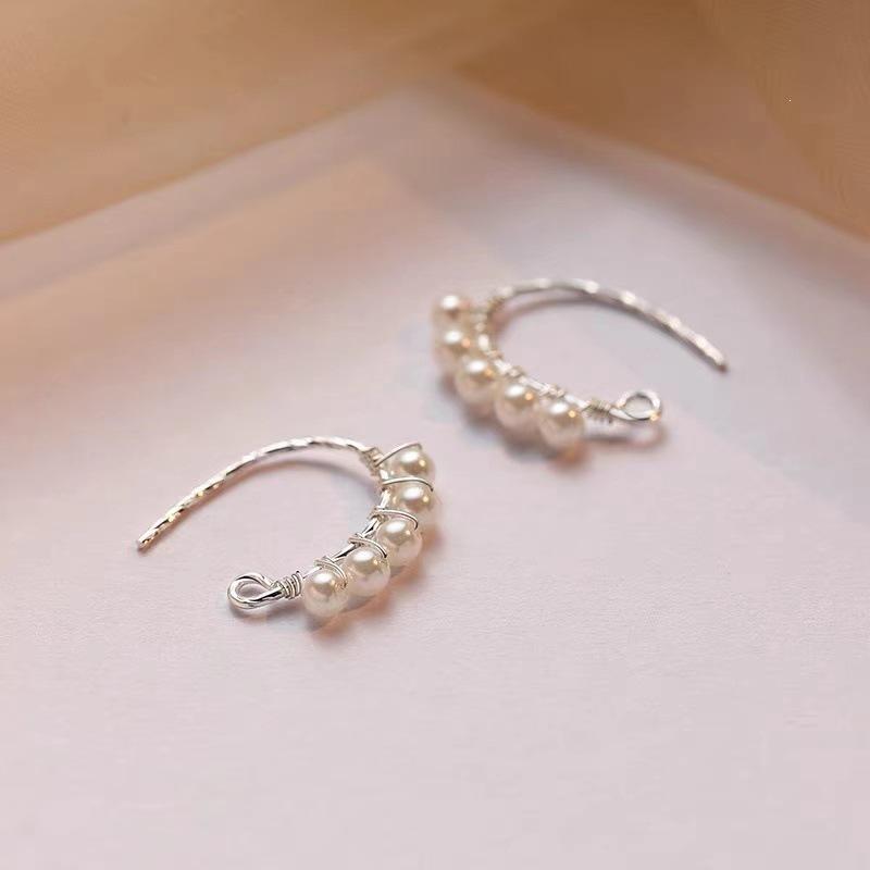 2024 Niche Style: Light Luxury Pearl & Sterling Silver Stud Earrings