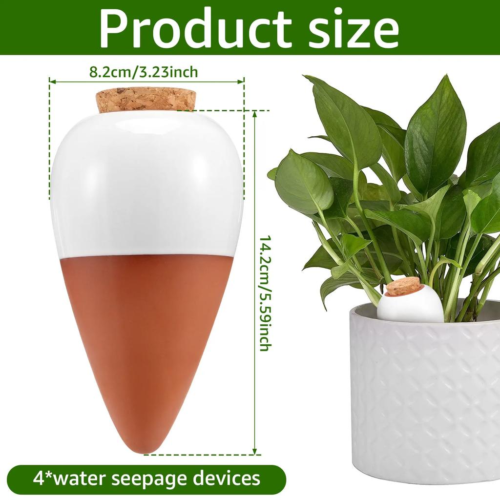 4Pcs Self Watering Spike 320ml Plant Automatic Irrigation System Device Planter Insert Flower Self for Potted Feeder