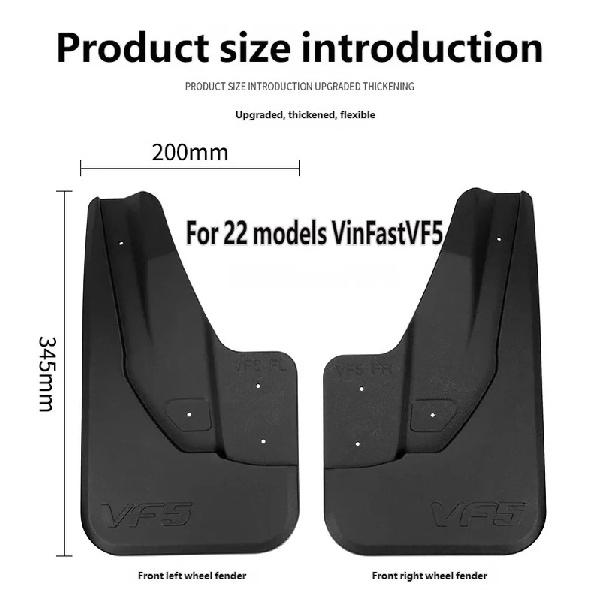 For VinFast VF 5 Car -2025  Fit Tire Mud Flaps Mudguards Water Scratch Resistant High Quality Auto Modification Parts