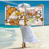 Ultra-Soft Beach Towel with Garfield Theme,Ideal for Pool - Camping, Diving - Perfect Travel Essential, Vibrant Beach Towel.