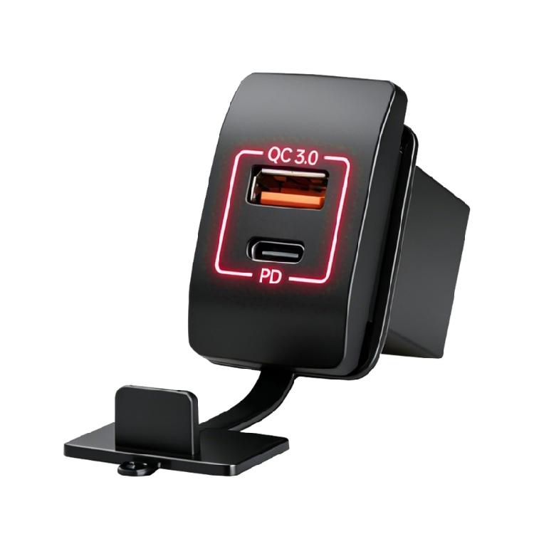 PD30W Type C And 18W USB Fast Double Port Car Charger With Safety Protections For Vehicles Panel Motorcycles