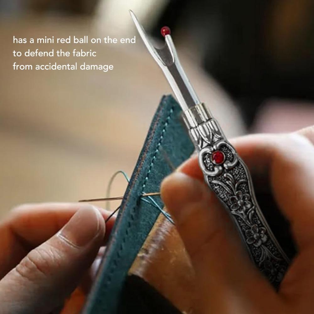 2Pcs Metal Handle Stitch Remover Tool Sharp Blade Tip Thread Cutter Tool For Sewing