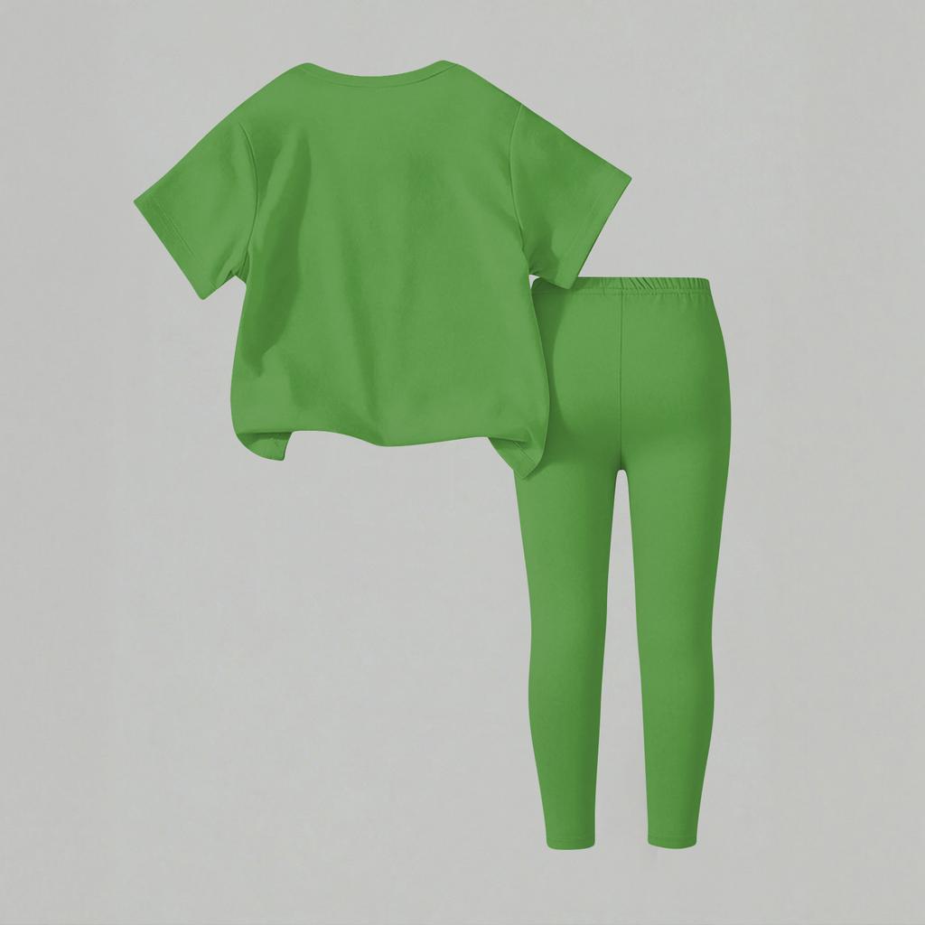 Boys And Girls Set Kids Casual Short Sleeve Top And Long Pants Set