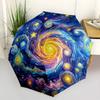 1pc Galaxy Print Automatic Folding Umbrella Durable Iron Frame, Iron Umbrella Structure Suitable for All Seasons Yy260203129