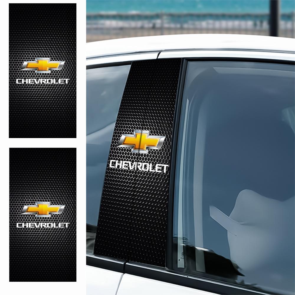 Car Center Pillar Emblem Sticker Auto Door Decorative Sticker For Chevrolet Silverado Trailblazer Suburban Traverse Colorado