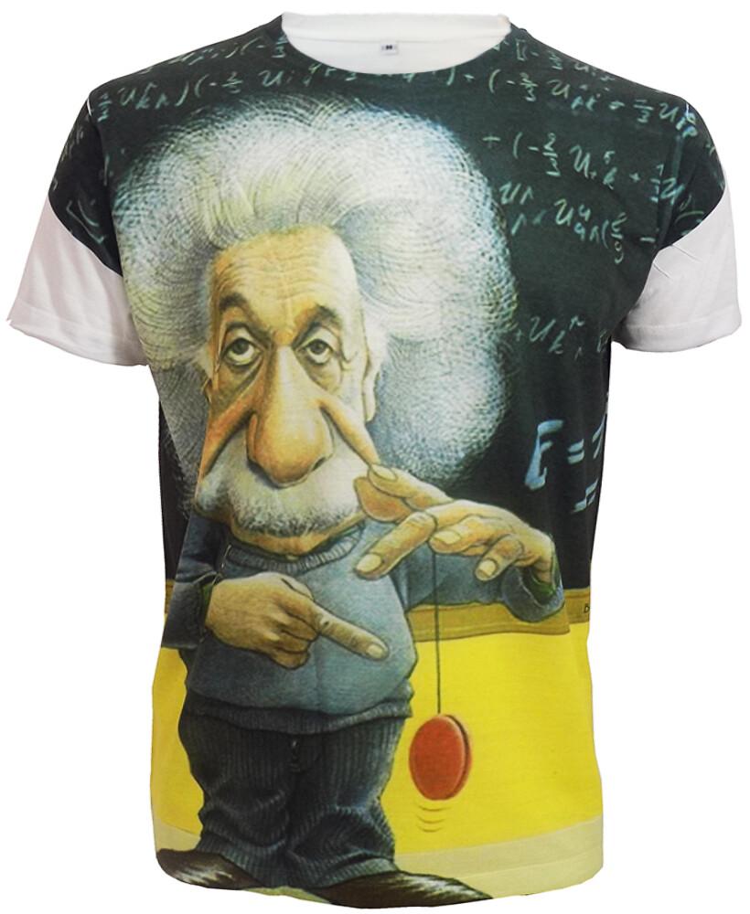 ALBERT EINSTEIN SUBLIMATION FULL FRONT PRINT TSHIRT/TOPS/F wbr/ unny/ALL SIZES Unisex T-Shirt XL