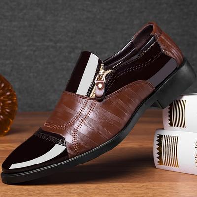 Elegantní pánské business mokasíny v anglickém stylu: Celodenní pohodlí, Protiskluzové, Snadný boční zip, Vhodné pro více ročních období