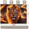 2D Burning Lion Tapestry King of the Jungle Aesthetic Wall Decor