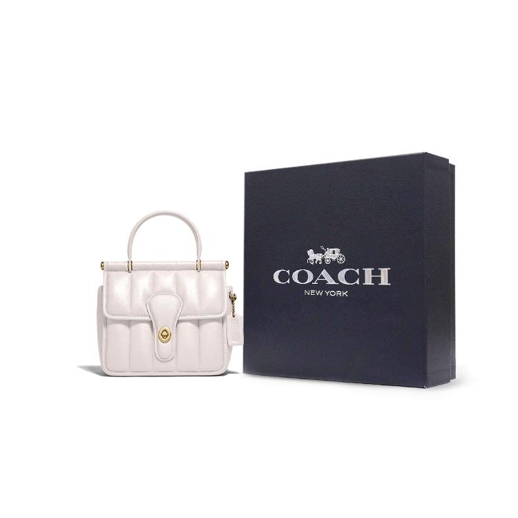 New COACH Willis Sheepskin Shoulder Bag Crossbody Bag Handbag Small Size Women's Pink White C3844-B4HA