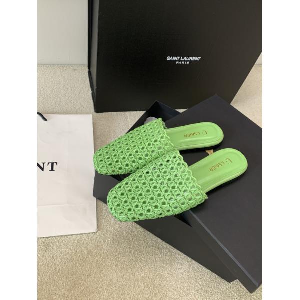Fashion Slippers Casual Shoes Low Slides Fretwork Heels Slipers Women Luxury Soft Flat Summer 2025 Leisure Fashion Fabric Rubber PU