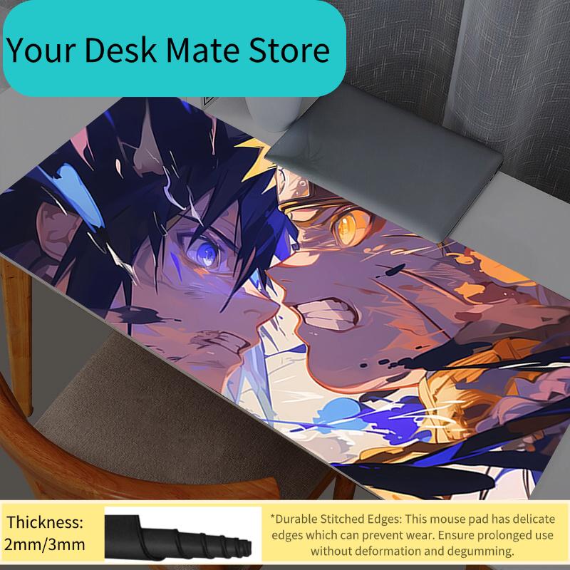 Naruto Sasuke Mouse Pad Anime Gaming Accessories Large Carpet Gamer PC Computer Mouse Pads Keyboard Desk Mat Mausepad
