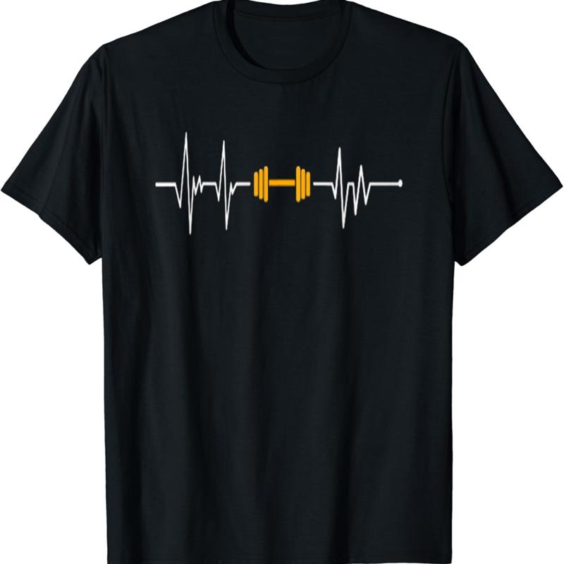 

Barbell Weightlifting HeartbeaT T Shirt Bodybuilding S разноцветный