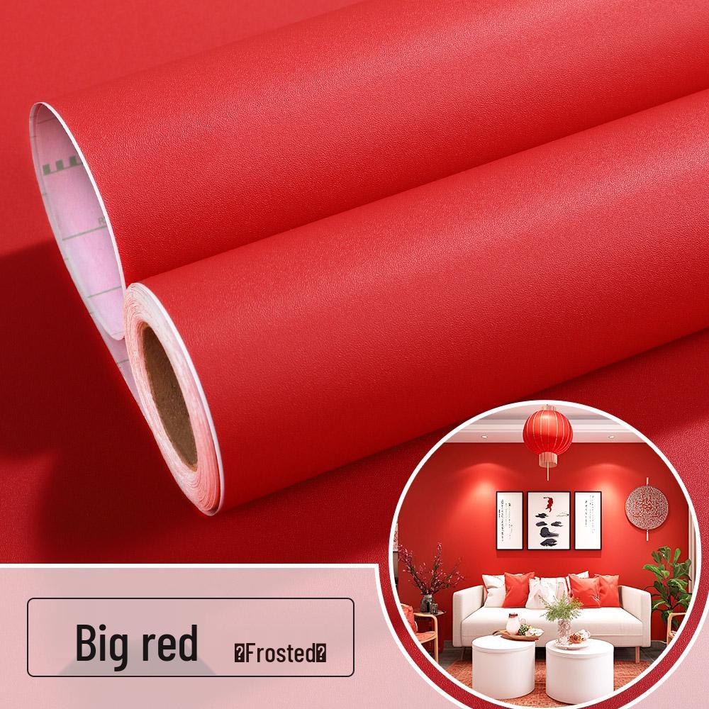 Новогодние самоклеящиеся настенные стикеры винно-красного цвета - Мгновенные обои и украшение 60cm x 3m