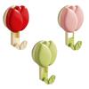 Removable Tulip Suction Cup Hooks Plastic Wall Mounted Hook Vacuum Suction Hook  Dormitory