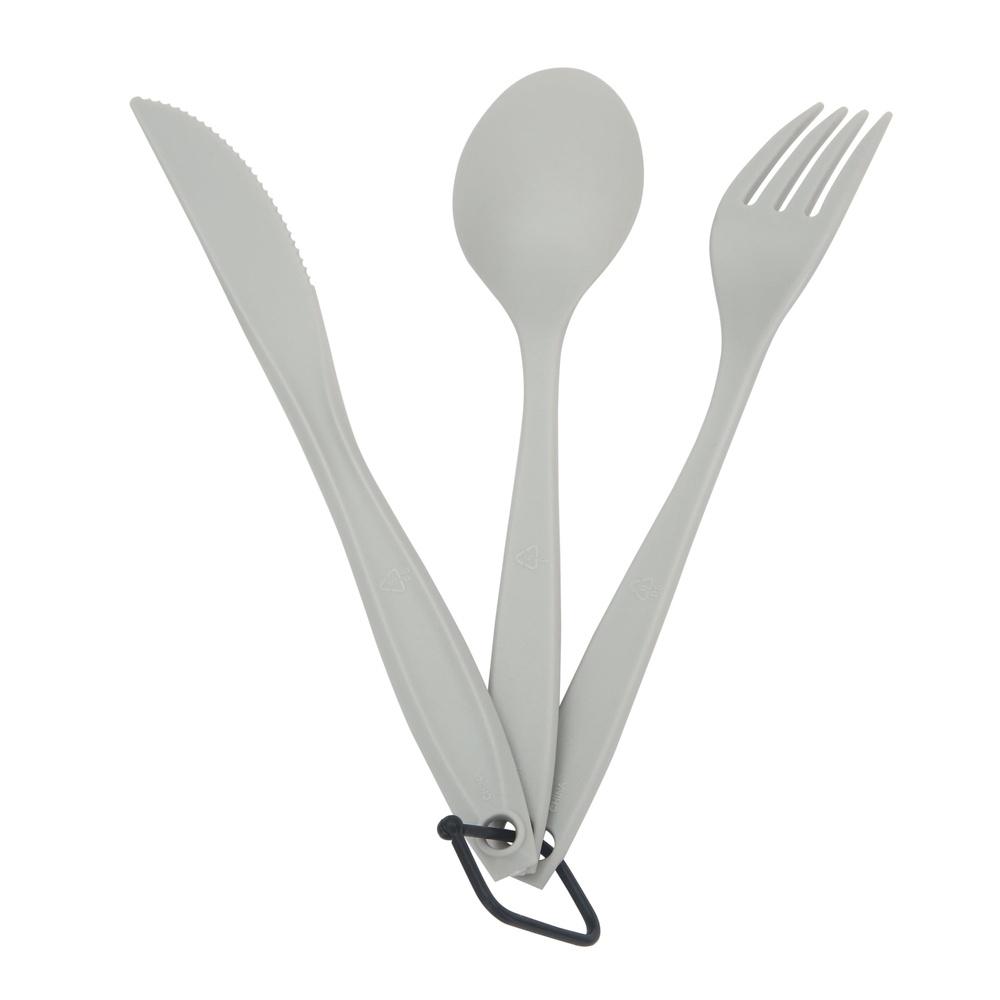 3 Piece Camping Cutlery Set Reusable Plastic Fork Spoon Knife Set Dishwasher Safe Lightweight Portable Outdoor Utensils 6 Pack