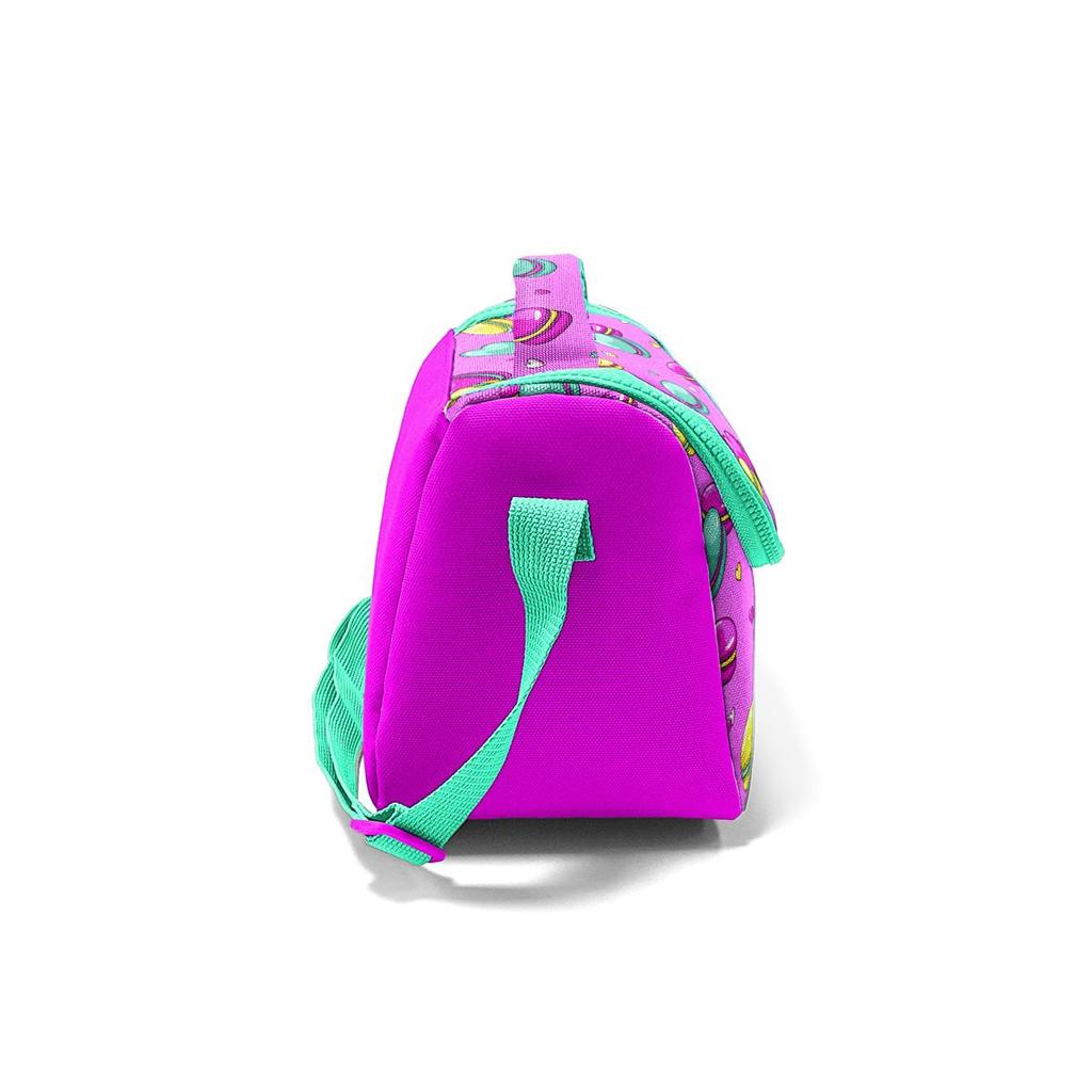Coral High Kids Açık Pembe Su Yeşili Makaron Desenli Thermo Beslenme Çantası 11701