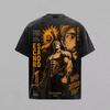 Escanor Os Sete Pecados Capitais Camiseta Mangá Vintage Lavada Camiseta Masculina Feminina Oversized Y2k Streetwear Harajuku Roupas Confortáveis Femininas Masculinas