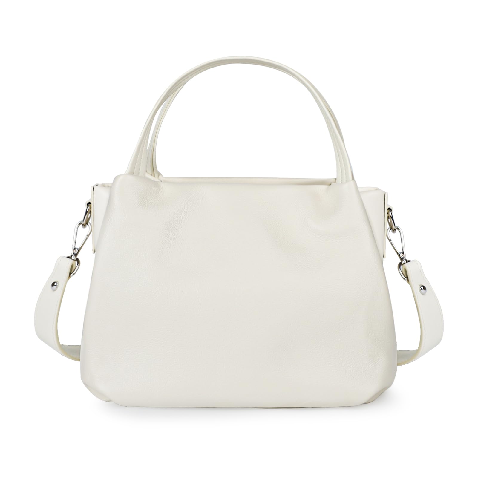 

Genuine Leather Shoulder Bag for Crossbody with Soft Genuine Cowhide Perfect for Shoulder or Hand Commuting [imeetu] Women, 3-Way, Bag, Lightweight, білий