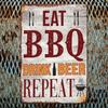 Retro Metal Beer Sign 8x12 Inch Rustic Tin Wall Decor Garage Man Cave Pub Home Bar