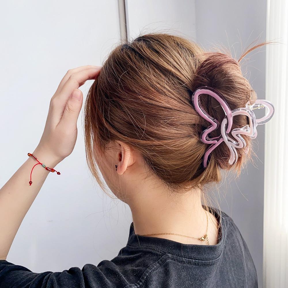 Beach Headwear Butterfly Hair Claw Plastic Butterfly Shark Clip Butterfly Hairpin  Vacation