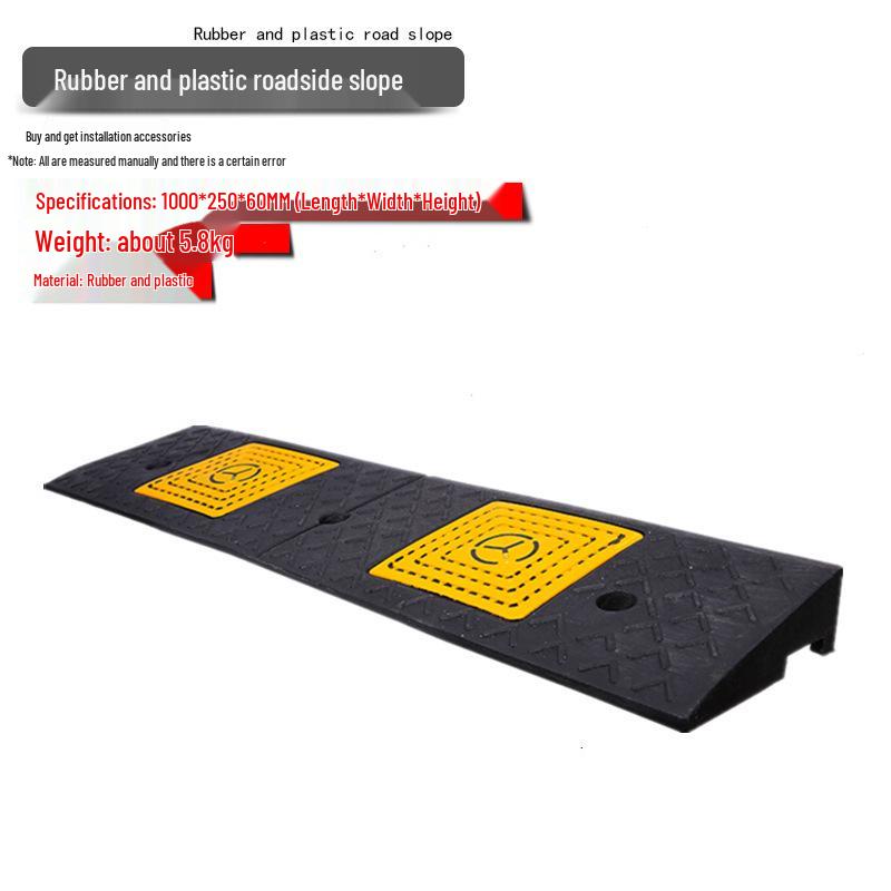 Rubber Curb & Threshold Ramp Mat for Home and Car 