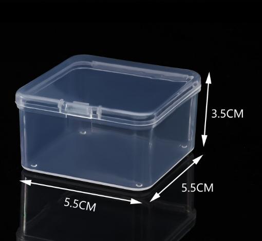 

Углубленная квадратная пластиковая коробка из полипропилена, прозрачное хранение, коробка для деталей, квадратная маленькая коробка для упаковки пазлов, витрина. 5.5*5.5*3.5