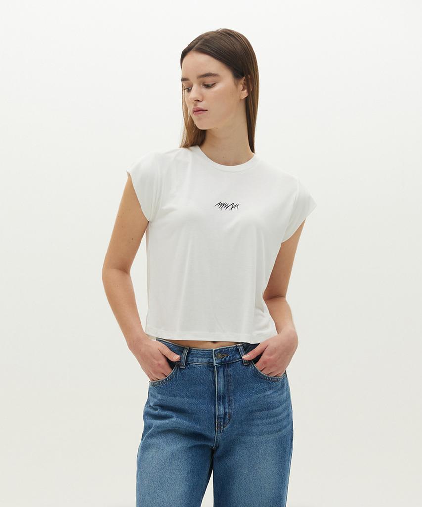 Meuameu Logo Basic Slim T-Shirt