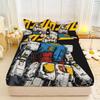 Gundam Fitted Sheet,Bedroom Bed Cover,Bedding With Pillow,Anime Ornament Bed Pad Cover Bed Topper  Single Fitted Sheet Gquuux