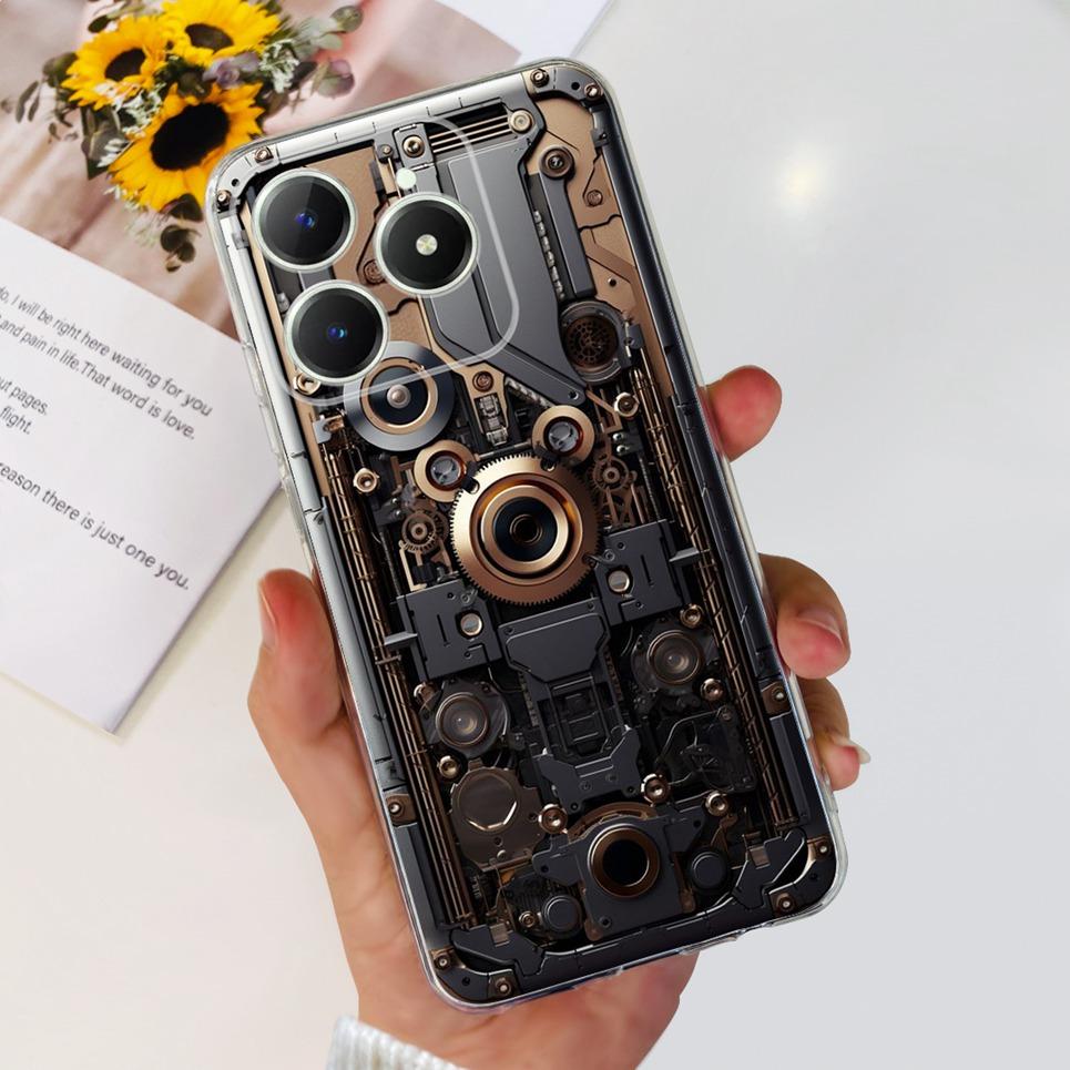 Couple Love Heart Back Case For Realme Narzo N61 N63 Realme C63 C61 Transparent Soft TPU Slim Silicone Phone Cover Fashion Capas