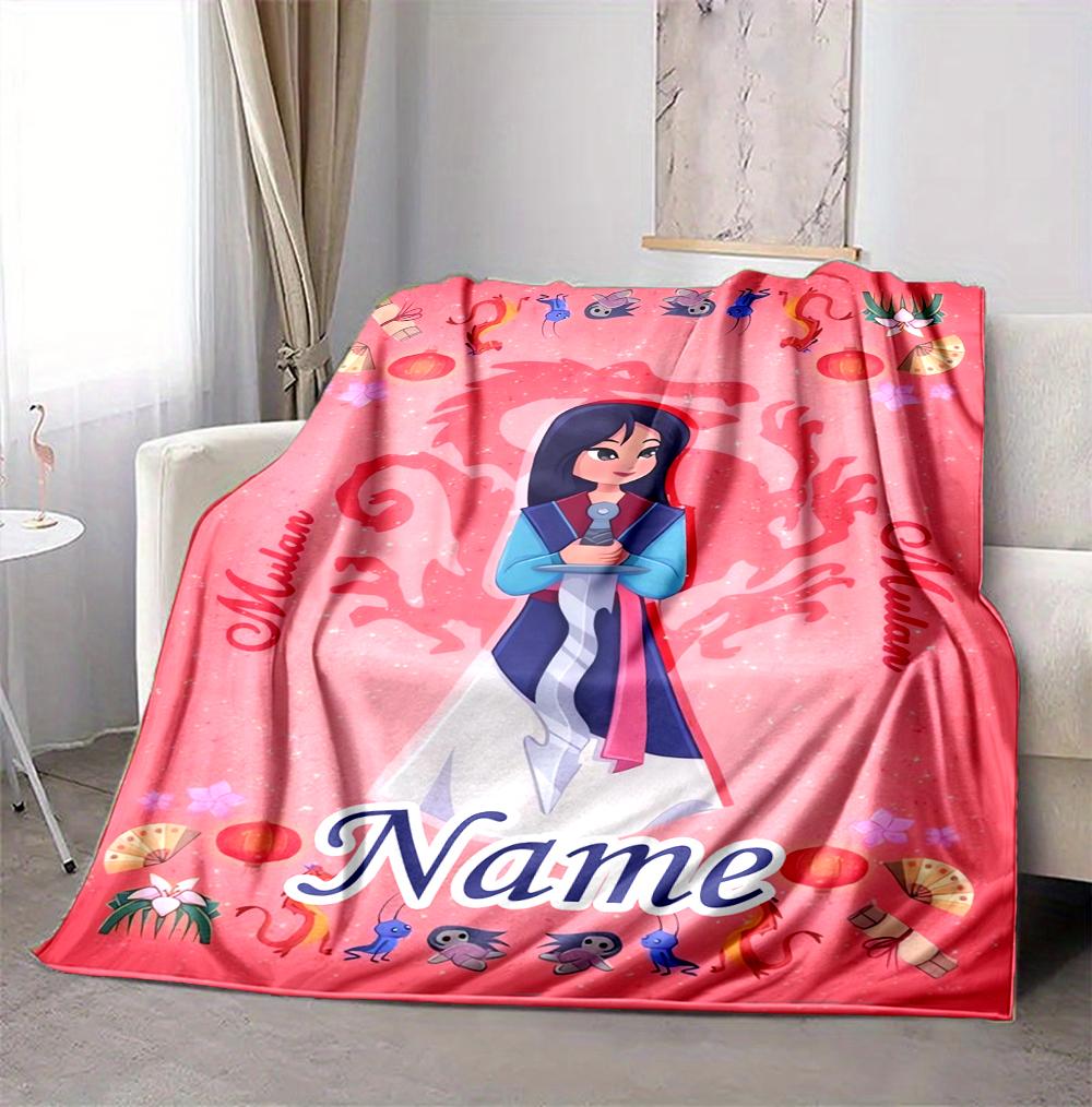 Custom Name Fairy Tale Flannel Blanket Throw Blanket Soft Warm Sofa Bed Decor Unique Gift