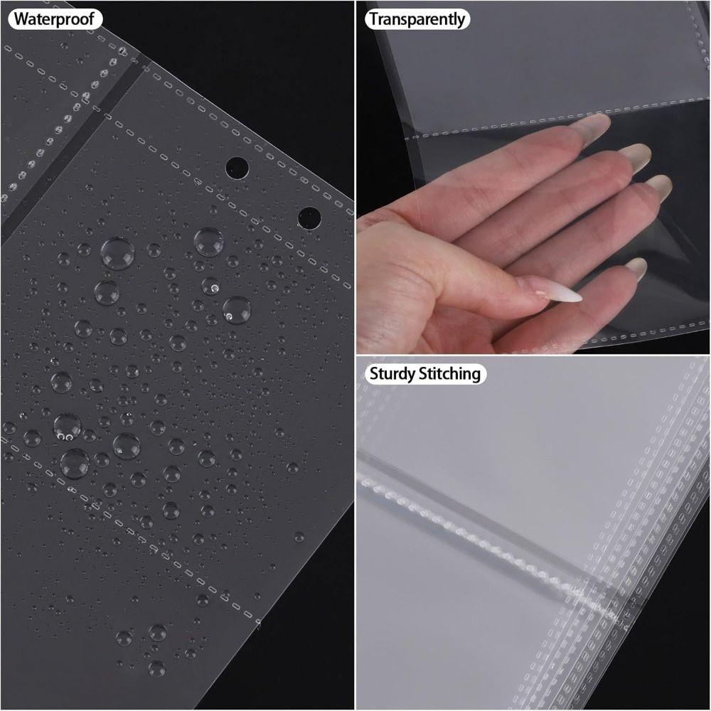 6 Ring Photocard Sleeves Multi-Pockets Inner Page Kpop Photocard Binder Photo Album Sleeves