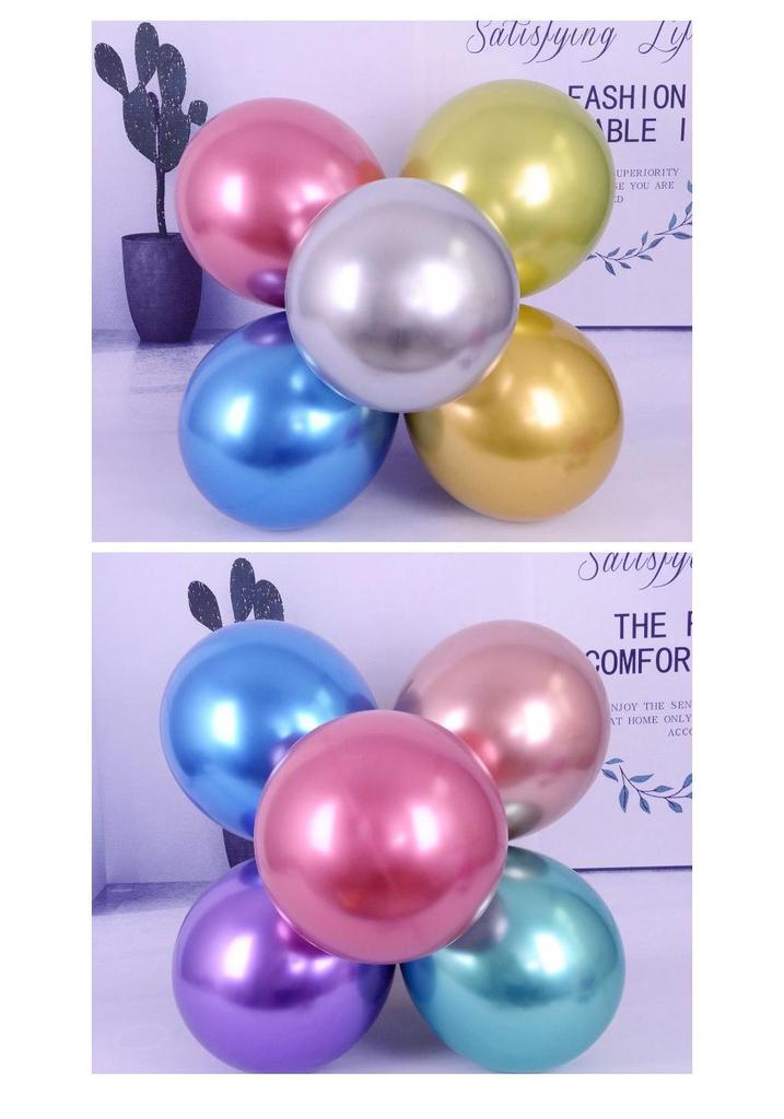 Mixed Metal Balloons: 5, 10, 12, 18, 36-Inch Party Decorations