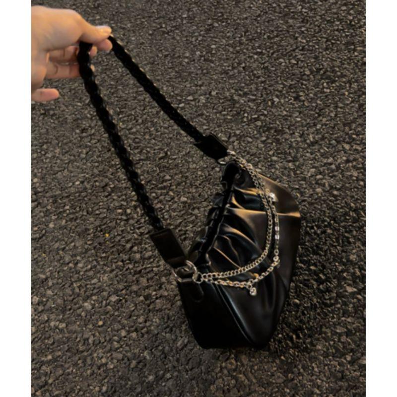 

Cloud Underarm Bag Female New Arrival 2024 New Arrival Ruched Shoulder Messenger Bag Fancy Twist Weave Handbag Black