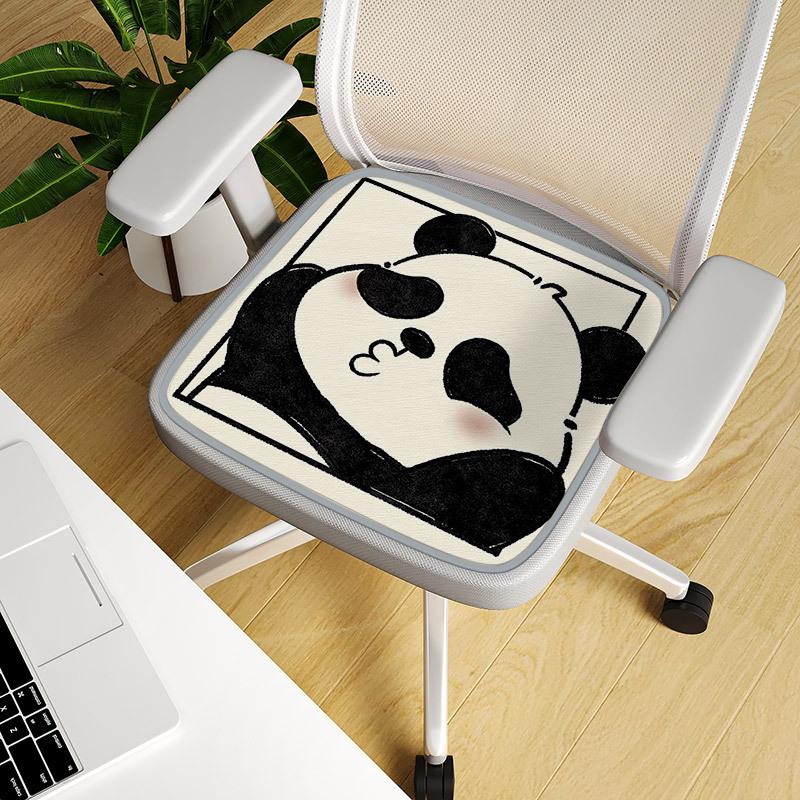 30x30cm Summer Ice Silk Cushion Office Cartoon Panda Children's Bench Sofa Cushion Car Cushion Learning Table Cushion cushion