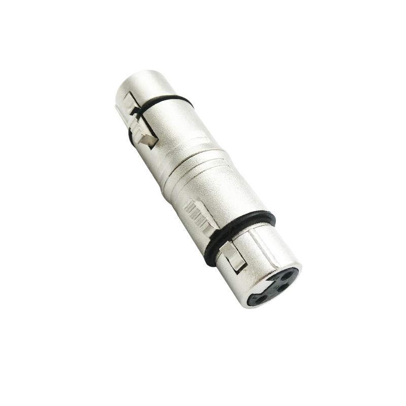 1Pcs Mic Barrel Extension Converter Xlr Female To Female 3Pin Connector For Microphone Stereo Mixer Xlr Female To Female Adapter