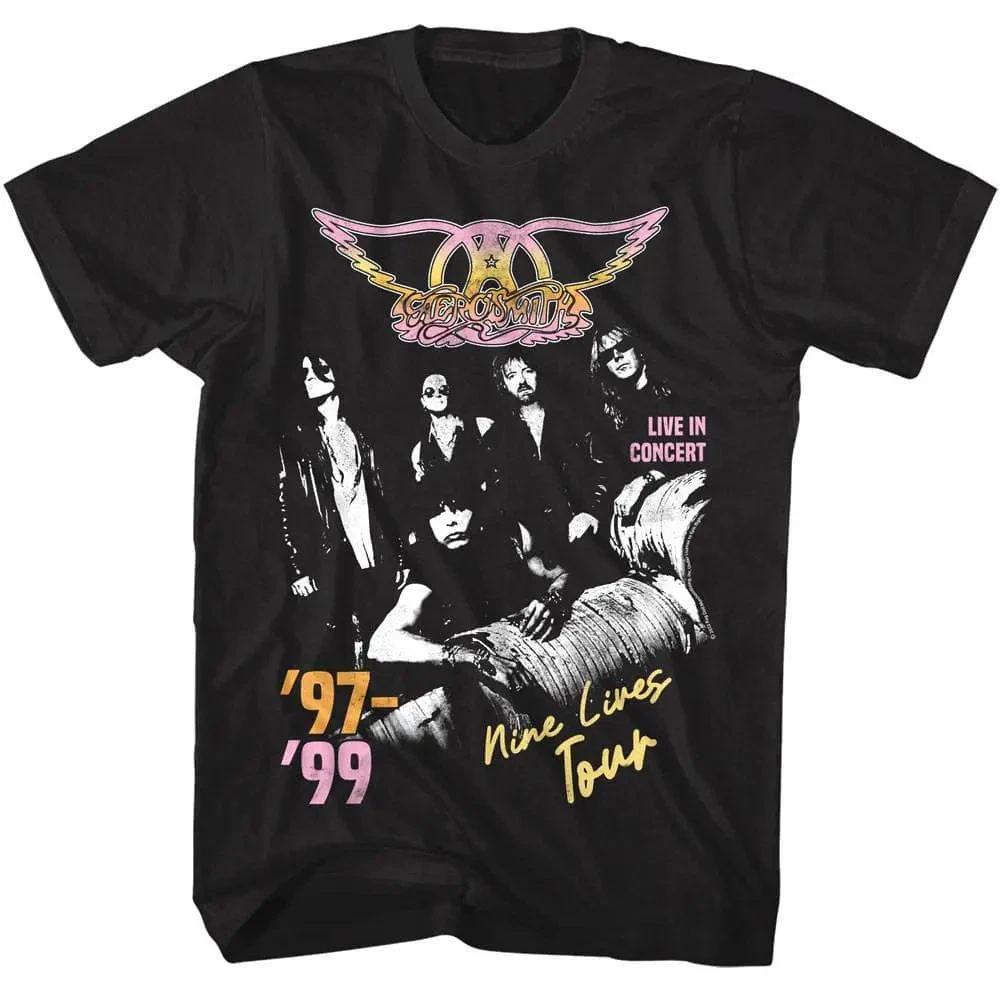 Aerosmith Nine Lives Tour 97-99 Men s T Shirt S